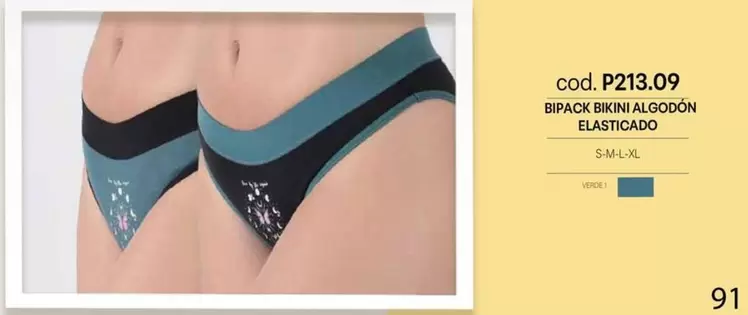 Bipack Bikini Alagodon Elastcado