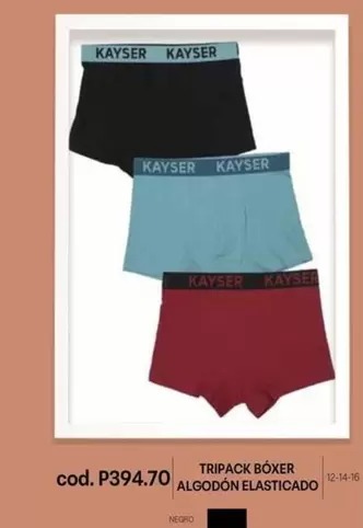 Tripack Boxer Algodon Elasticado