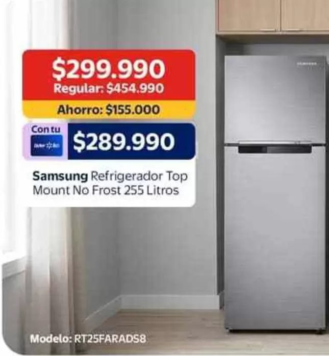 Samsung - Refrigerador Top Mount No Frost 255 Litros