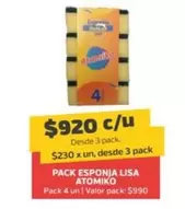 Valor - Pack Esponja Lisa Atomiko
