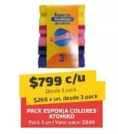 Valor - Pack Esponja Colores Atomiko