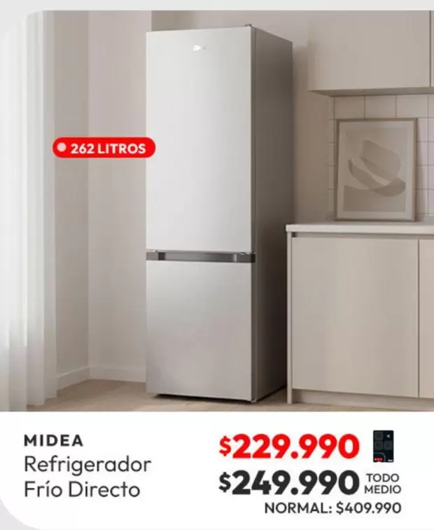 Midea - Refrigerador Frío Directo