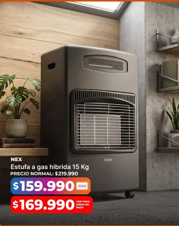 Nex - Estufa A Gas Hibrida 15 Kg