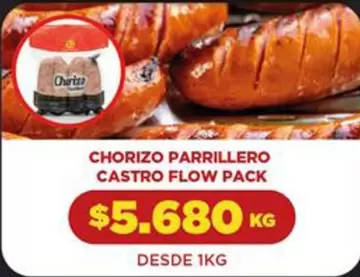 Chorizo Parrillero Castro Flow Pack