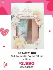 Beauty 100 - Set Romantic Crema + Lima