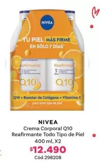 Nivea - Crema Corporal Q10 Reafirmante Todo Tipo De Piel