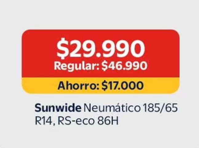 Sunwide Neumático 185/65 R14, Rs-eco 86h