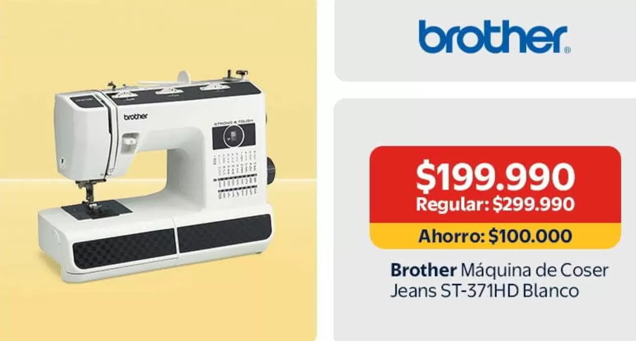 Brother - Maquina De Coser Jeans St-371hd Blanco