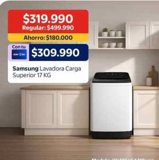 Samsung - Lavadora Carga Superior