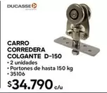 Carro Corredera Colgante D-150