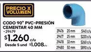 codo - Codo 90 PVC-PRESION 40 Mm