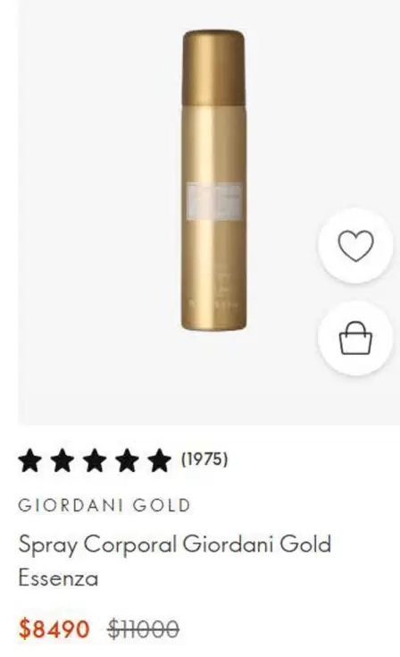 Giordani - Spray Corporal  Gold Essenza