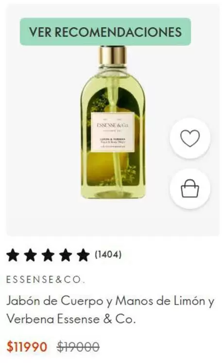 Jabón De Cuerpo Y Manos De Limón Y Verbena Essense & Co