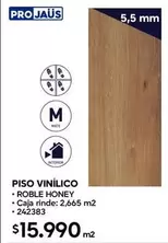 Piso Vinílico Roble Honey