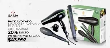 Ga.Ma - Pack Avocado Secador Plancha + Cepilador + Plancha +20% DSCTO