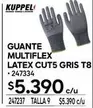 Guante -  Multiflex Latex Cut5 Gris T8