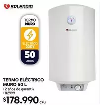 Splendid - Termo Eléctrico Muro 50 L