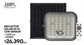 Reflector Solar 50 W Con Sensor