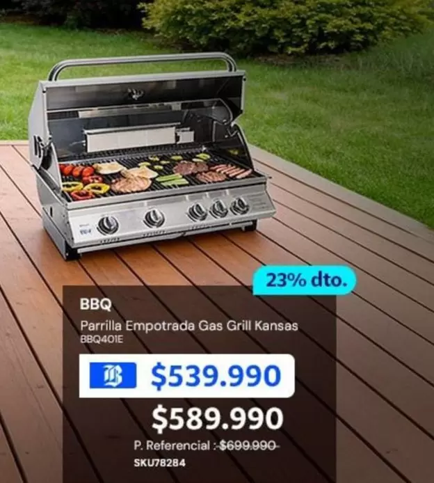 Bq - Parrilla Empotrada Gas Grill Kansas