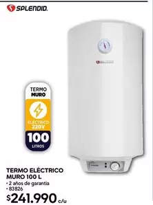 Splendid - Termo Eléctrico Muro 100 L