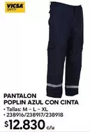 Safety - Pantalon Poplin Azul Con Cinta