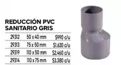 Reduccion Pvc Sanitario Gris