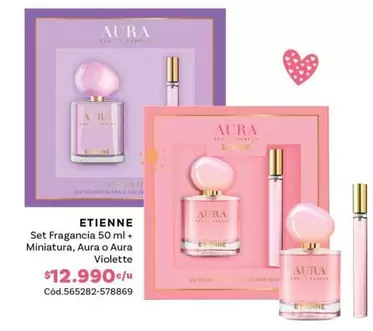 Etienne - Set Fragancia 50 Ml + Miniatura, Aura O Aura Violette