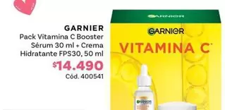 Garnier - Pack Vitamina C Booster Sérum 30 Ml + Crema Hidratante FPS30