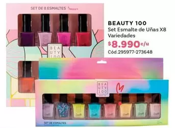 Beauty 100 - Set Esmalte De Unas X8