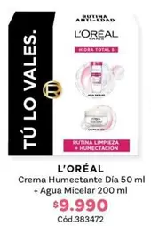 L'Oréal - Crema Humectante Dia + Agua Micelar