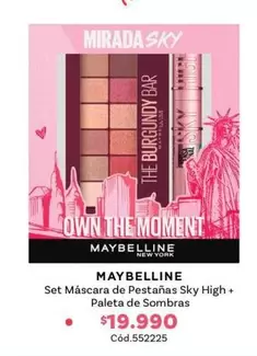 Maybelline - Set Máscara De Pestañas Sky High + Paleta De Sombras