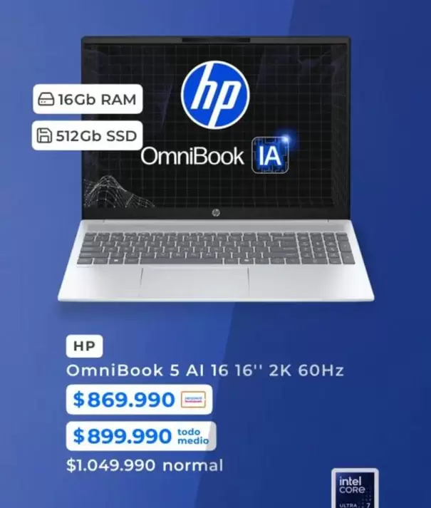 HP - Omnibook 5 AI 16 16" 2k 60hz