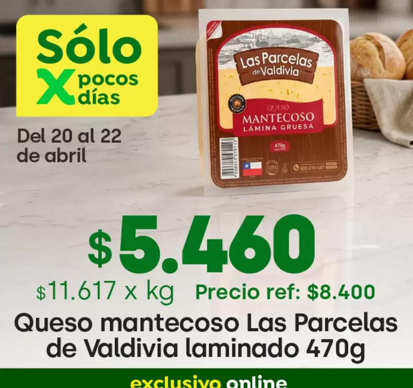 Las Parcelas De Valdivia - Queso Mantecoso  Laminado