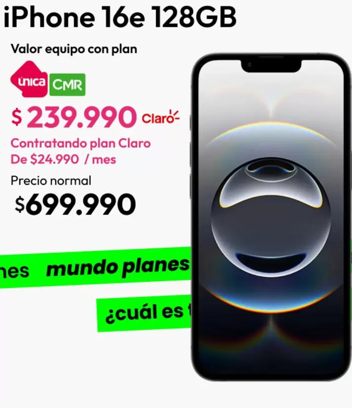 Valor - Iphone 16e 128gb