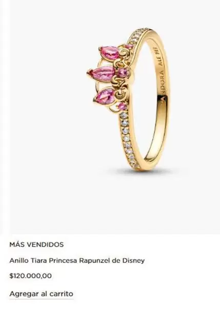 Disney - Anillo Titara Princesa Rapunzel De