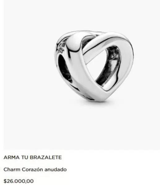 Arma Tu Brazalete Charm Corazón Anudado