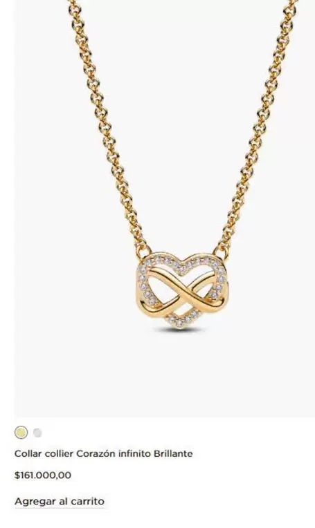 Collier Corazon Infinito Brillante