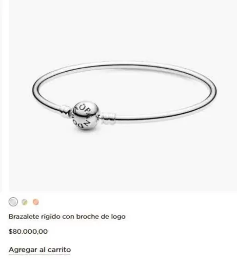 Brazalete Rigido Con Broche De Logo