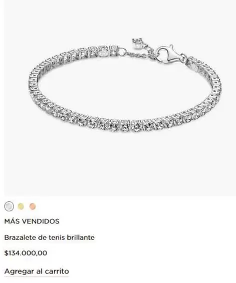 Brazalet De Tenis Brillante