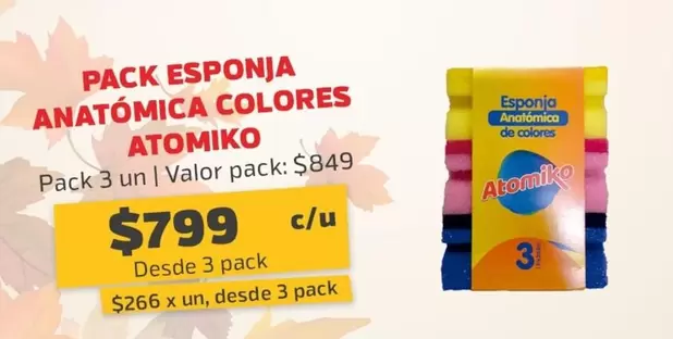 Valor - Pack Esponja Anatomica Colores