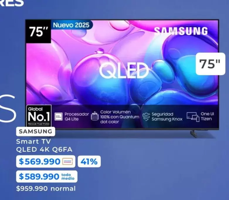 Samsung - Smart Tv Qled 4k Q6fa
