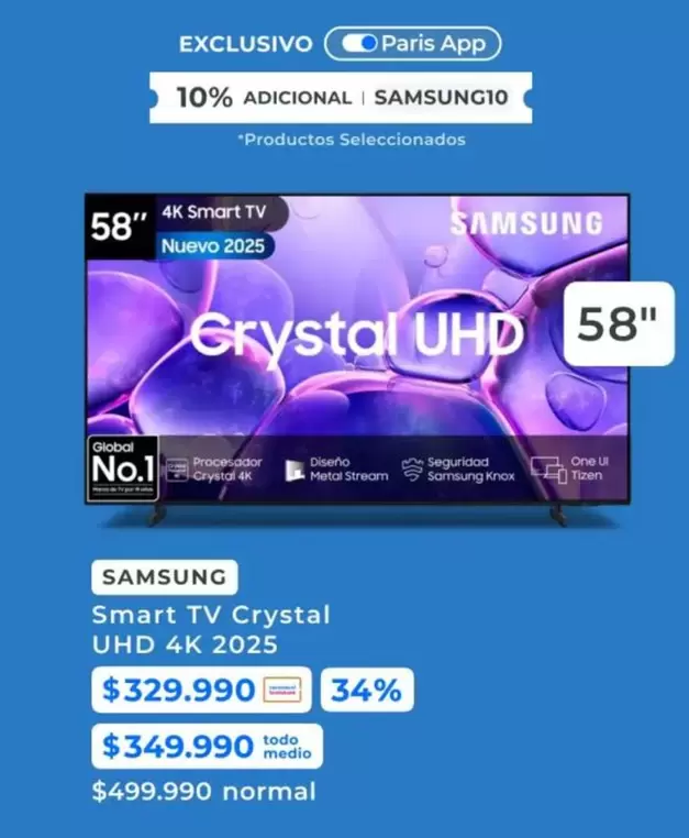 Samsung - Smart Tv Crystal Uhd 4k 2025