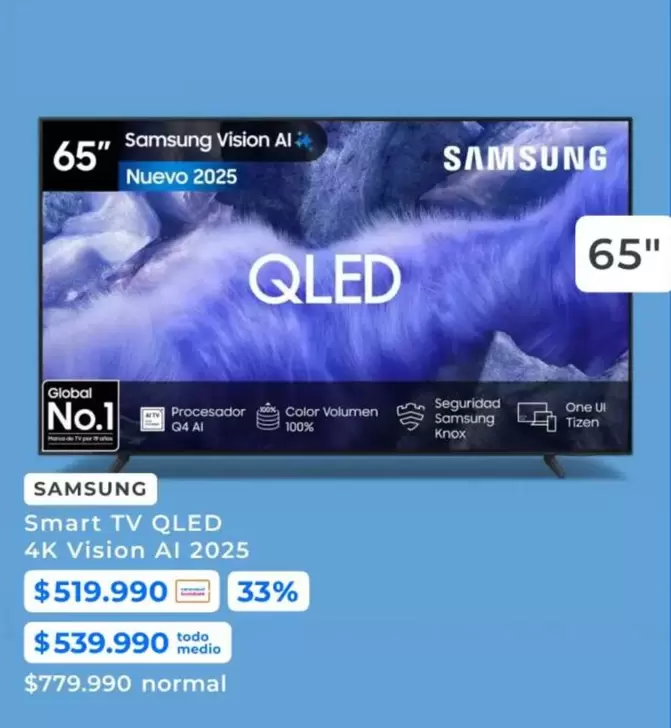 Samsung - Smart Tv Qled 4k Vision Ai 2025