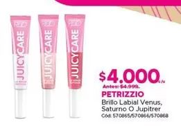Petrizzio - Brillo Labial Venus, Saturno O Jupitre