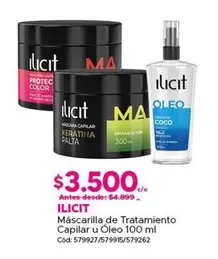 Ilicit - Mascarilla de Tratamiento Capilar u Oleo