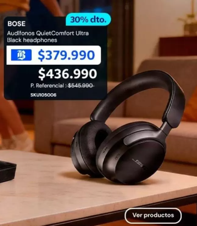 Bose - Audifonos Ultra Black Headphones