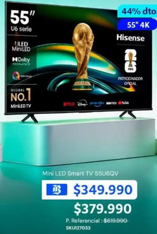 Hisense - Mini Led Smart Tv 55u60v