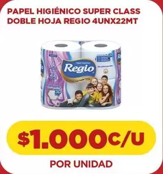 Papel Higiénico Super Class Doble Hoja 4unx22mt