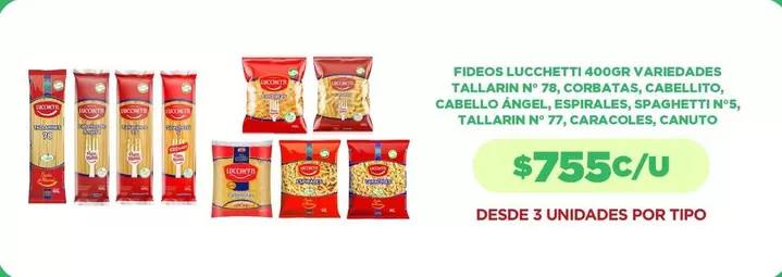 Lucchetti - Fideos Luchetti Variedad