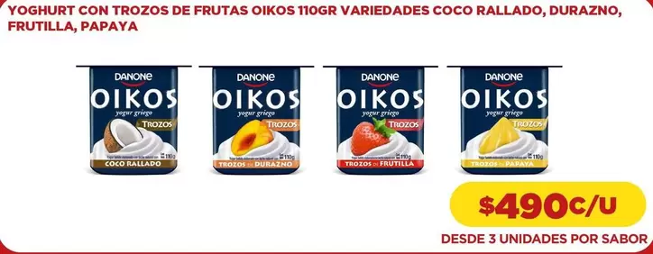 Danone - Yoghurt Con Trozos De Frutas Oikos